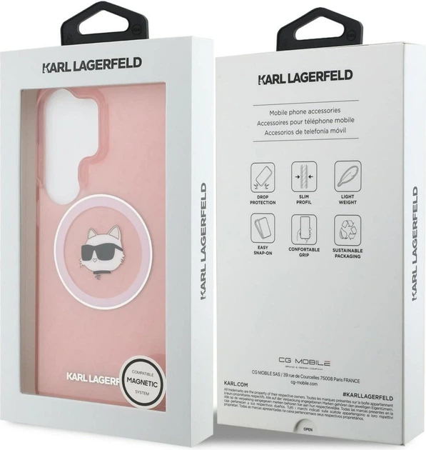 Чохол Karl Lagerfeld IML Repeated Choupette MagSafe для Samsung Galaxy S26 Ultra Pink (KLHMS26LHMKBCHOP) - зображення 8