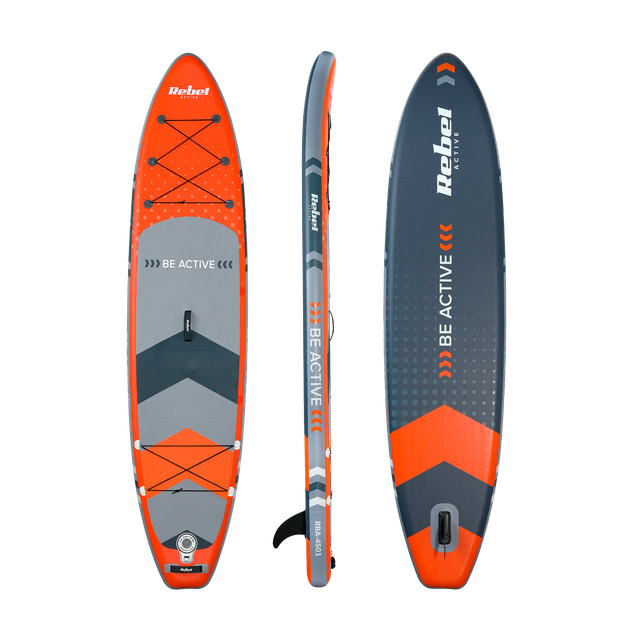 Надувна SUP-дошка Rebel RBA-4500-OR для плавання, комплект весл дроп-стібк 350 см - изображение 2