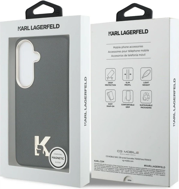 Чохол Karl Lagerfeld K Metal Logo MagSafe для Samsung Galaxy S26 Black (KLHMS26S5PGFKHGK) - зображення 8