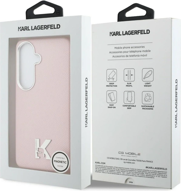 Чохол Karl Lagerfeld K Metal Logo MagSafe для Samsung Galaxy S26 Pink (KLHMS26S5PGFKHGP) - зображення 8