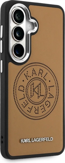 Чохол Karl Lagerfeld Perforated KL MagSafe для Samsung Galaxy S26 Brown (KLHMS26SPSKRPMW) - зображення 4