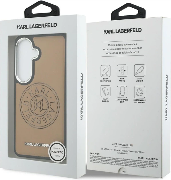 Чохол Karl Lagerfeld Perforated KL MagSafe для Samsung Galaxy S26 Brown (KLHMS26SPSKRPMW) - зображення 8