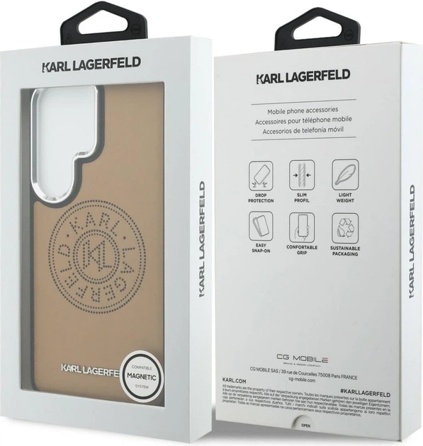 Чохол Karl Lagerfeld Perforated KL MagSafe для Samsung Galaxy S26 Ultra Brown (KLHMS26LPSKRPMW) - зображення 8