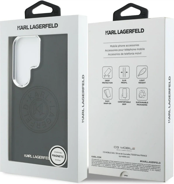 Чохол Karl Lagerfeld Perforated KL MagSafe для Samsung Galaxy S26 Ultra Black (KLHMS26LPSKRPMK) - зображення 8