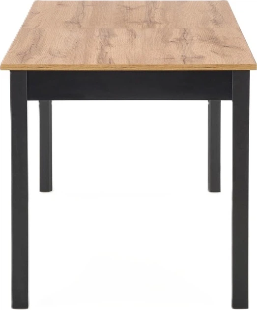 Розкладний стіл Halmar Greg 124 x 74 x 75 см Дуб вотан з чорними ніжками (5905248124264) - зображення 2