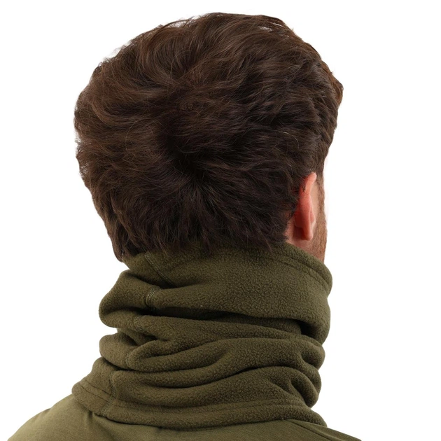 Комплект шапка флисовая тактическая с баффом Zelart 0312 Olive - изображение 7