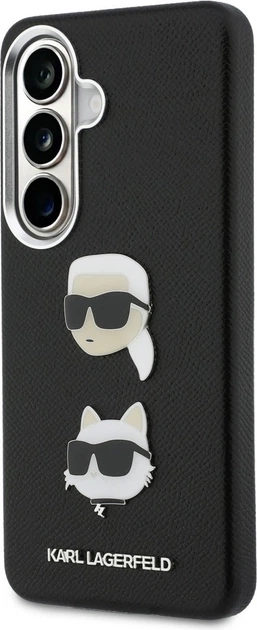 Чохол Karl Lagerfeld Saffiano Double Heads Metal для Samsung Galaxy S26 Plus Black (KLHCS26MPSFDHPOK) - зображення 2