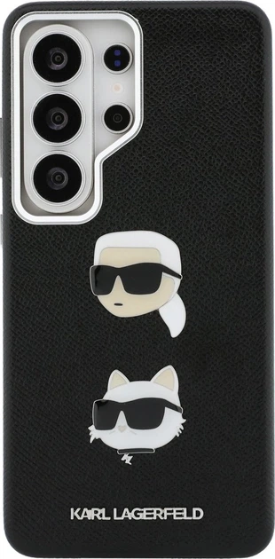 Чохол Karl Lagerfeld Saffiano Double Heads Metal для Samsung Galaxy S26 Ultra Black (KLHCS26LPSFDHPOK) - зображення 3