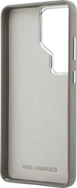Чохол Karl Lagerfeld Saffiano Double Heads Metal для Samsung Galaxy S26 Ultra Silver (KLHCS26LPSFDHPOG) - зображення 7