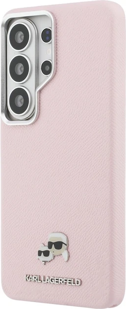 Чохол Karl Lagerfeld Saffiano KC Metal Logo MagSafe для Samsung Galaxy S26 Ultra Pink (KLHMS26L6PFKCLP) - зображення 2