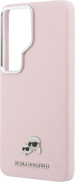 Чохол Karl Lagerfeld Saffiano KC Metal Logo MagSafe для Samsung Galaxy S26 Ultra Pink (KLHMS26L6PFKCLP) - зображення 6