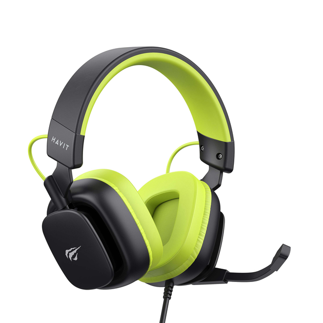 Ігрові навушники з мікрофоном HAVIT H2048U Black+Green Plug USB 7.1 - зображення 2