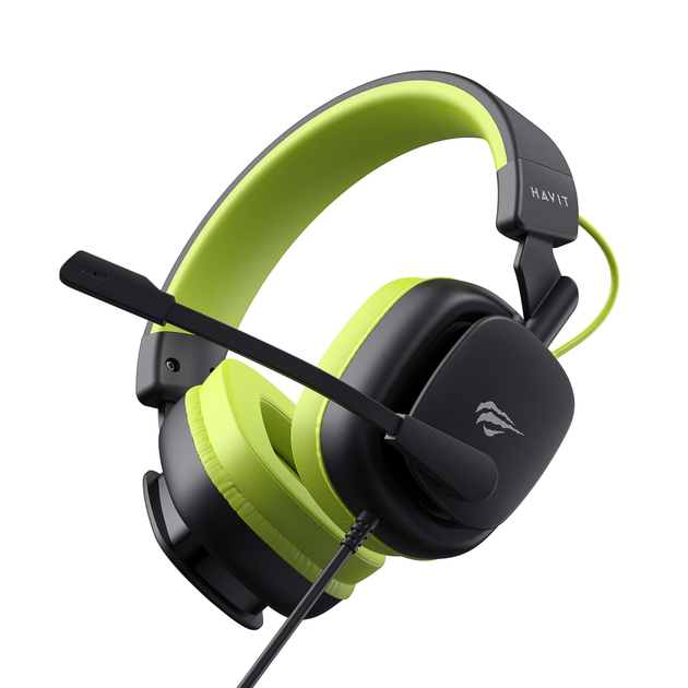 Ігрові навушники з мікрофоном HAVIT H2048U Black+Green Plug USB 7.1 - зображення 5