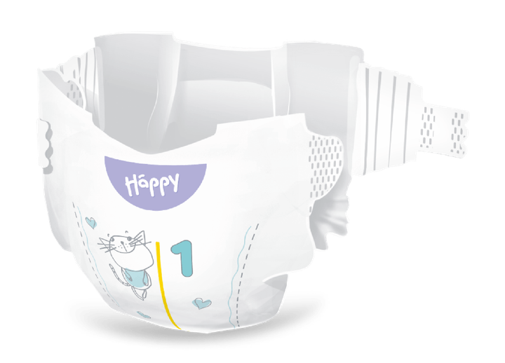 Подгузники для новорожденных со специальной выемкой для пупка Happy Newborn 1 (2 - 5 кг) 42 шт. Bella Белый - Фото 2 Подгузники для новорожденных со специальной выемкой для пупка Happy Newborn 1 (2 - 5 кг) 42 шт. Bella Белый - изображение 2