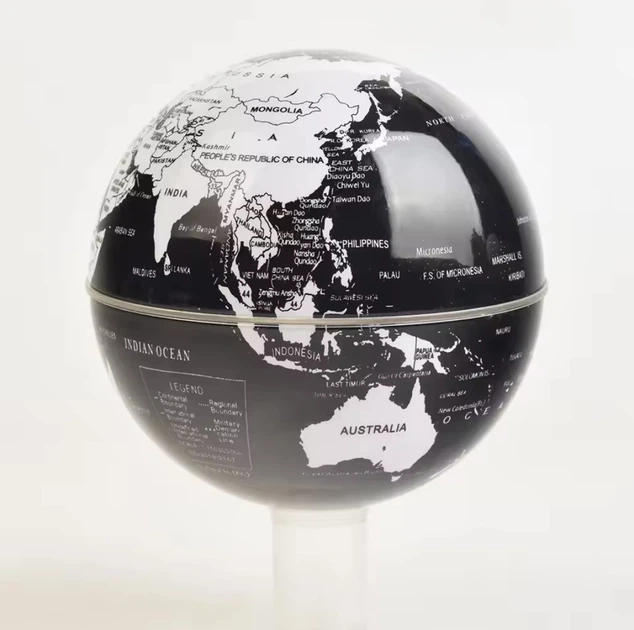 Глобус-ночник что крутиться в невесомости Dynamic World с подсветкой - Фото 4 Глобус-ночник что крутиться в невесомости Dynamic World с подсветкой - изображение 4