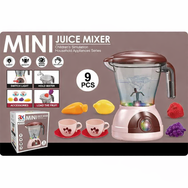 Дитячий іграшковий блендер Mini Juice Mixer (9 предметів) - зображення 4