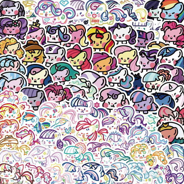 Стикерпак Набор наклеек GeekLand Май Литл Пони My Little Pony 80 штук - изображение 2