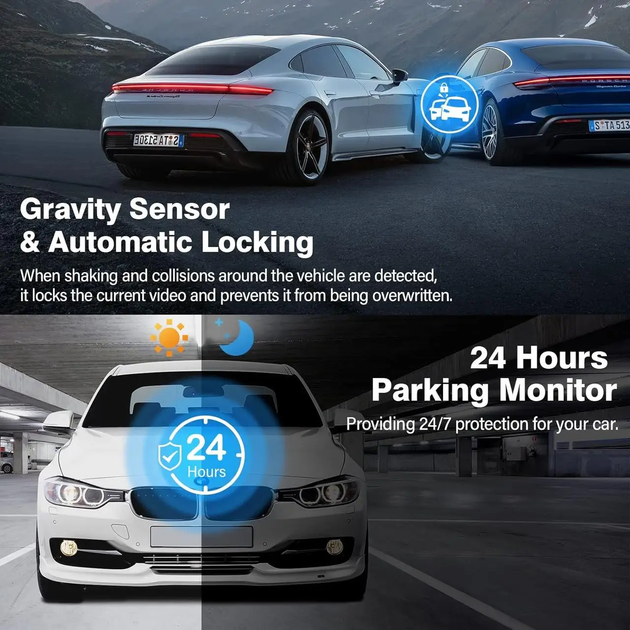 Автомобильный видеорегистратор S7 2.5K 1600P, WDR, циклическая запись, SD 64GB, Full HD для авто - изображение 5