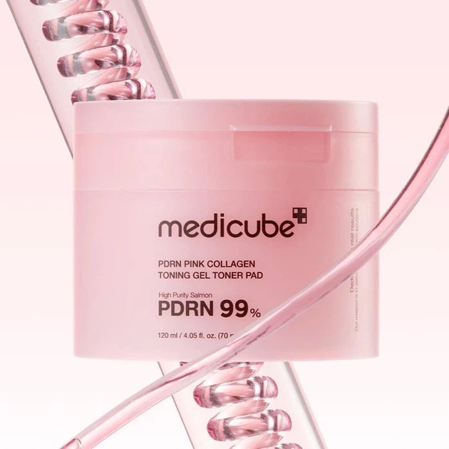 Освітлюючі тонер-педи MEDICUBE PDRN Pink Collagen Toning Gel Toner Pad 70 шт. + 10 (8800289461934 ) - зображення 3