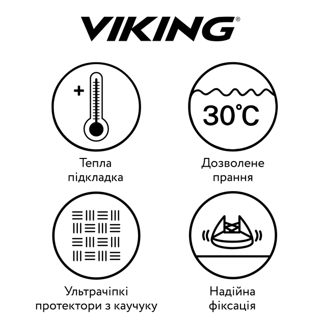 Ботинки Viking Fun Warm WP Black, цвет черный, размер 24 (253.95315.0002) - изображение 2