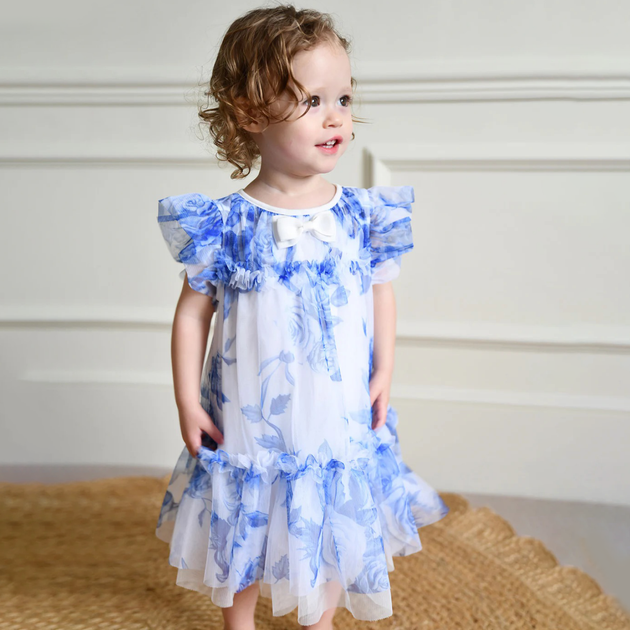 Платье Angel`s Face Rosebud Blue Flower Snowdrop, цвет голубой, размер 68 (241.ROSEBUD.SNOWD) - изображение 3