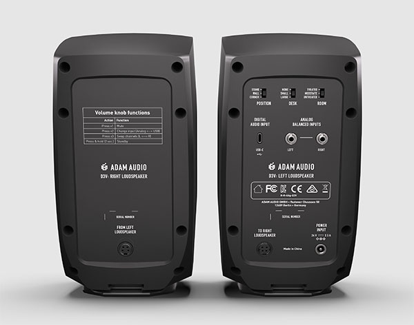 Пара активних студійних моніторів ADAM D3V BK чорні (4260113135242) - зображення 3