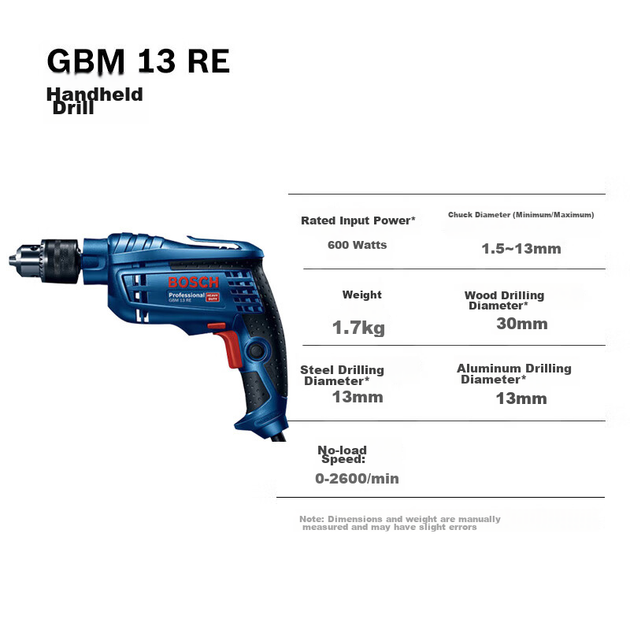 Дриль ударний Bosch Professional GSB 13 RE - зображення 3