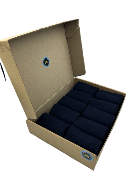 Набір чоловічих бавовняних шкарпеток Cool Socks Cotton Classic Navy, темно-сині високі (10 пар) розмір 43-46 - изображение 3