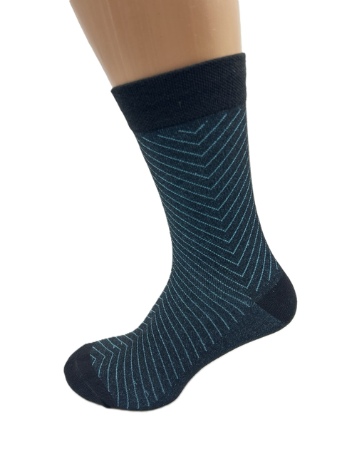Набір чоловічих бавовняних шкарпеток Cool Socks Cotton Geometry Color Collection, високі з геометричним візерунком (12 пар) розмір 38-42 - изображение 4