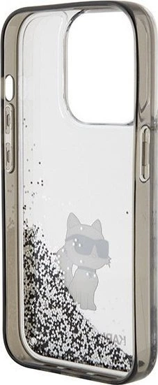 Панель Karl Lagerfeld Liquid Glitter Choupette для Apple iPhone 15 Pro Transparent (3666339164218) - зображення 6