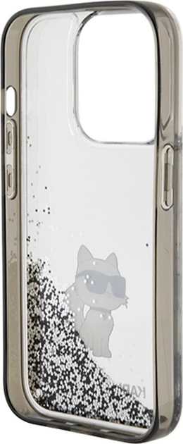 Etui Karl Lagerfeld Liquid Glitter Choupette do Apple iPhone 15 Pro Max Transparent (3666339164225) - obraz 6