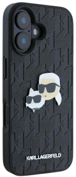 Панель Karl Lagerfeld Monogram Karl & Choupette Head Pin для Apple iPhone 16 Black (3666339329365) - зображення 4