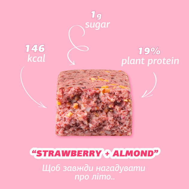 Кето-батончик Fizi Strawberry+almond, 45 г - зображення 7