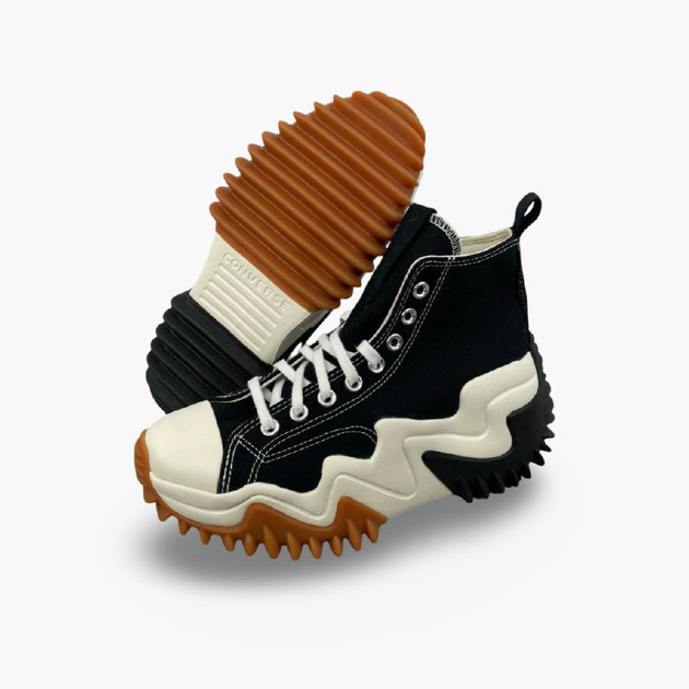 Женские кеды высокие с вышивкой Converse Motion Platform черные 36 - изображение 3