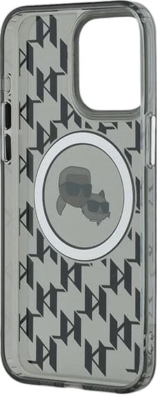 Панель Karl Lagerfeld IML Monogram Karl & Choupette Head MagSafe для Apple iPhone 15 Pro Black (3666339284909) - зображення 6