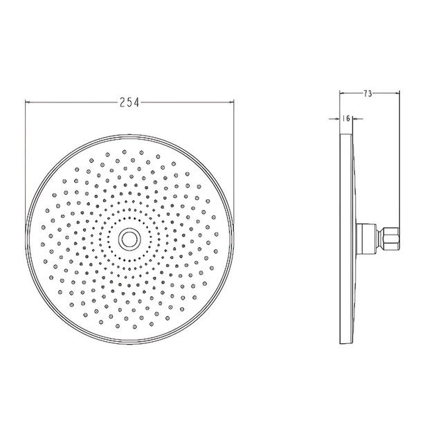 Лійка для душу стельова Koer KP-0413-01-OH 250мм (Колір хром) (KR5417) ( 24960 ) - изображение 2