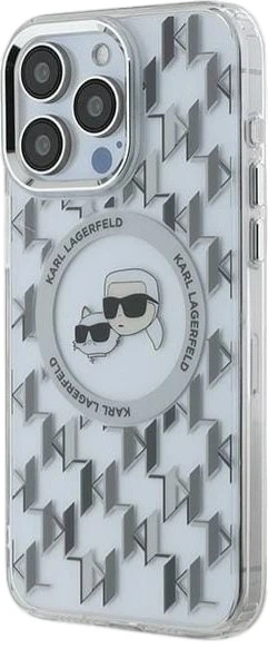 Панель Karl Lagerfeld IML Monogram Karl & Choupette Head MagSafe для Apple iPhone 15 Pro Transparent (3666339285326) - зображення 2