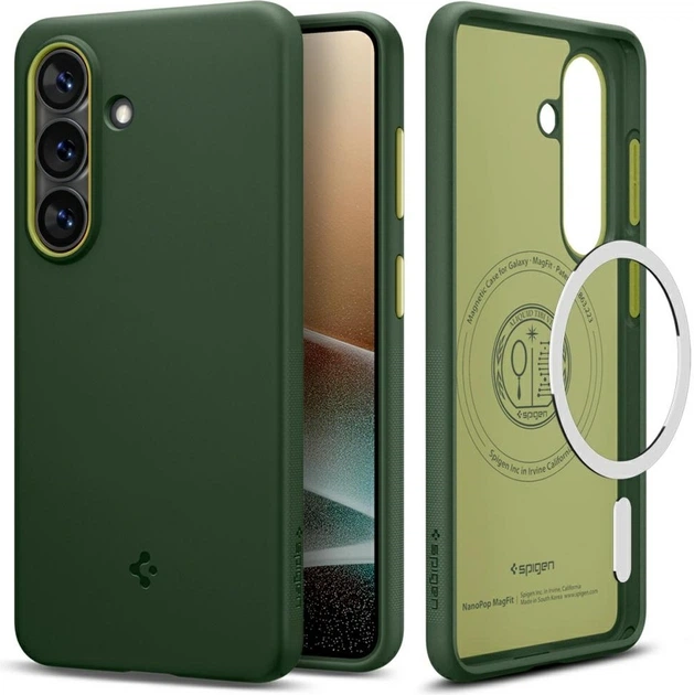 Etui plecki Spigen Nano Pog Mag MagSafe do Samsung Galaxy S26 Avo Green (ACS11067) - obraz 2