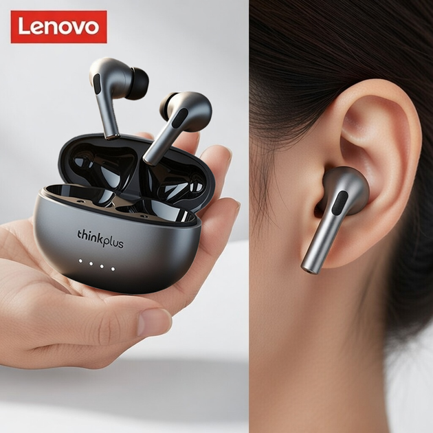 Бездротові навушники Lenovo Thinkplus LP5 PRO TWS Bluetooth, стильні навушники в кейсі із сенсорним керуванням - Фото 4 Бездротові навушники Lenovo Thinkplus LP5 PRO TWS Bluetooth, стильні навушники в кейсі із сенсорним керуванням - зображення 4