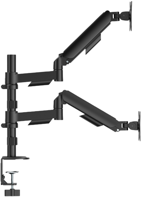 Uchwyt biurkowy Gembird Double Monitor 17-32" Black (MA-DA2P-02) - obraz 2
