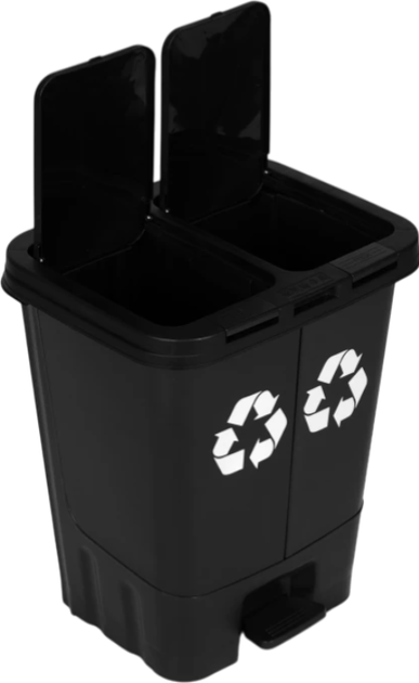 Kosz na śmieci na odpady mieszane ModernHome by Multistore MO-40C-1-K - obraz 5