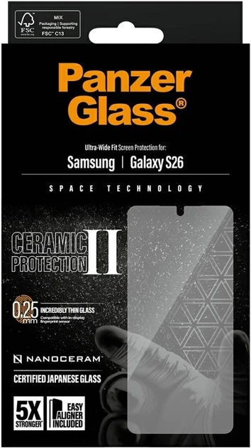 Szkło ceramiczne Panzer Glass Ultra-Wide Fit EasyAligner do Samsung Galaxy S26 (PG19519) - obraz 6