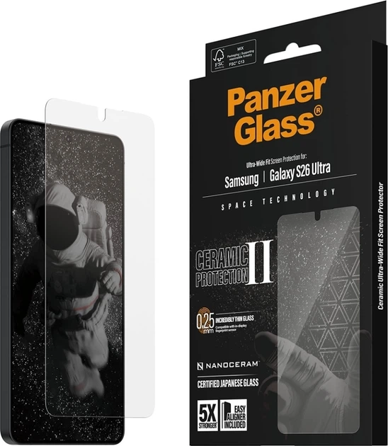 Szkło ceramiczne Panzer Glass Ultra-Wide Fit EasyAligner do Samsung Galaxy S26 Ultra (PG51433) - obraz 5