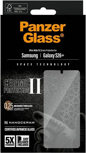 Szkło ceramiczne Panzer Glass Ultra-Wide Fit EasyAligner do Samsung Galaxy S26 Plus (PG96236) - obraz 6