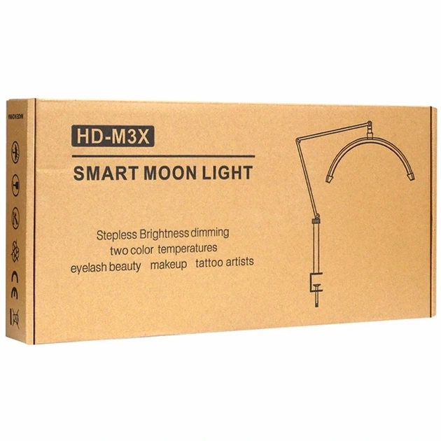 LED лампа Moon M3X 16" 20W черный ABS пластик алюминиевый сплав для визажистов блогеров фотографов - Фото 2 LED лампа Moon M3X 16" 20W черный ABS пластик алюминиевый сплав для визажистов блогеров фотографов - изображение 2