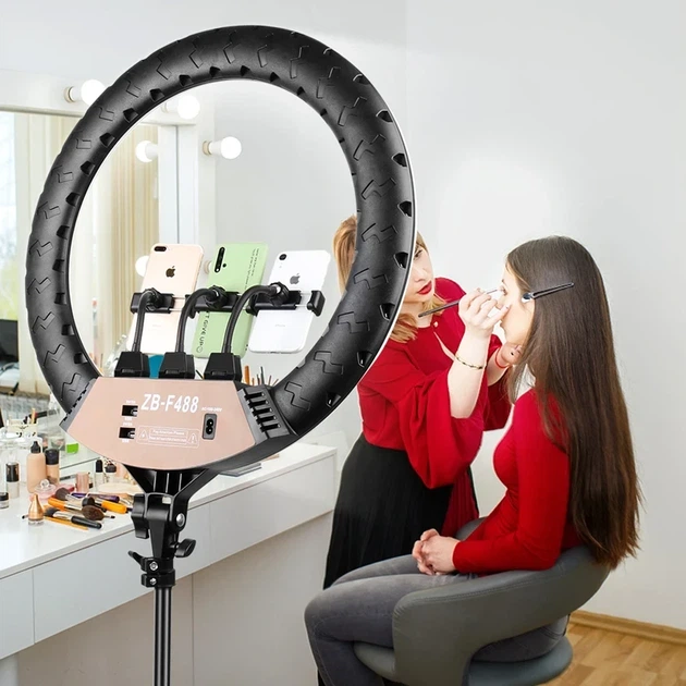 Лампа Ring Light 56 см 3200-6500K Механическое управление для смартфонов и камер ZB-F488 Черный - изображение 6