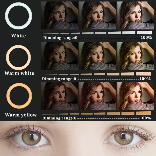 Лампа Ring Light 56 см 3200-6500K Механическое управление для смартфонов и камер ZB-F488 Черный - изображение 7