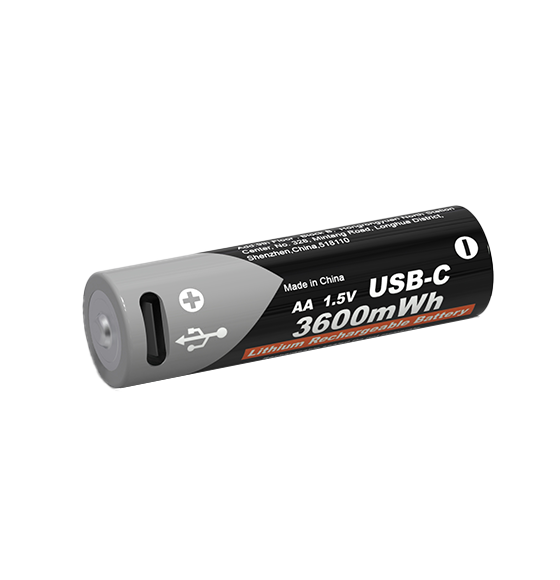 Аккумуляторная батарейка AA 3600mWh USB-C 1.5V 2 шт. для длительной работы устройств PKCELL AA-3600 - изображение 7