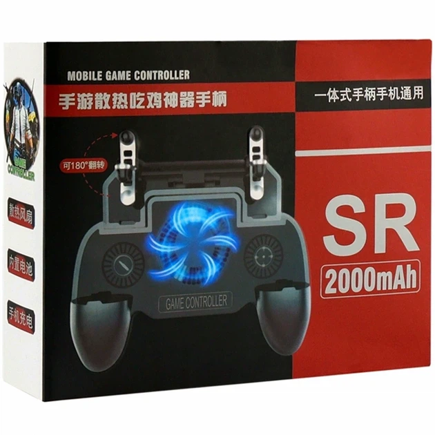 Геймпад SR Battery 2000 мАh с кулером и Power Bank для мобильных игр черный - Фото 2 Геймпад SR Battery 2000 мАh с кулером и Power Bank для мобильных игр черный - изображение 2