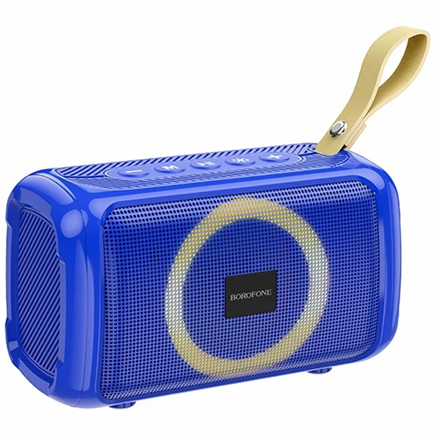 Портативная колонка Borofone BR17 5Вт Bluetooth 5.1 FM-приемник USB с картой памяти Синий пластиковый 90х140х70 мм - Фото 1 Портативная колонка Borofone BR17 5Вт Bluetooth 5.1 FM-приемник USB с картой памяти Синий пластиковый 90х140х70 мм - изображение 1